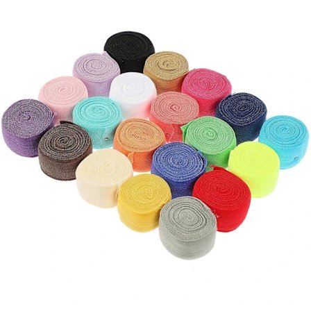 {PL}20 ruller flettet strikk Høy elastisitet Tau Søm Flette Strikket Taubånd for DIY