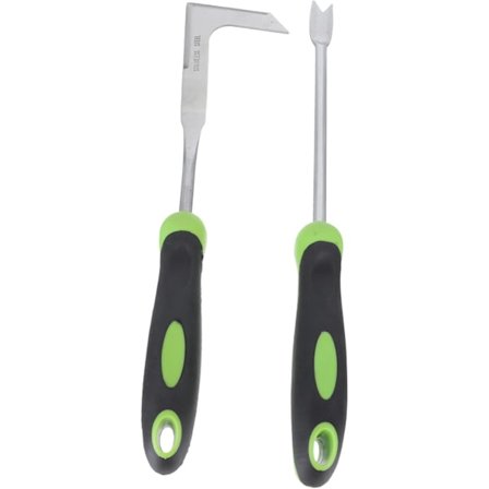 2 stk. Hageverktøy Manuell Ugressfjerner og Løvetann Gaffel Rustfritt Stål for å Fjerne Ugress og Ugress i Hage Sprekker