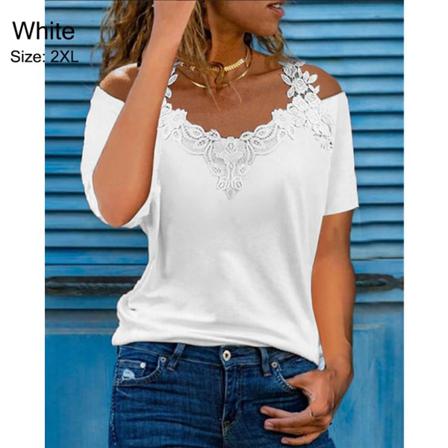 Damtoppar T-shirts Vit 2xl