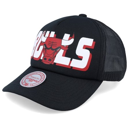 Mitchell & Ness - Negro trucker Gorra - Chicago Bulls Billboard Black Trucker @ Hatstore