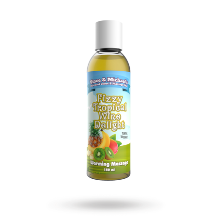Vince & Michaels: Fizzy Tropical Wine Delight - Smaksatt Massasjeolje - 150 ml - Erotik Vuxen: Massasjeoljer