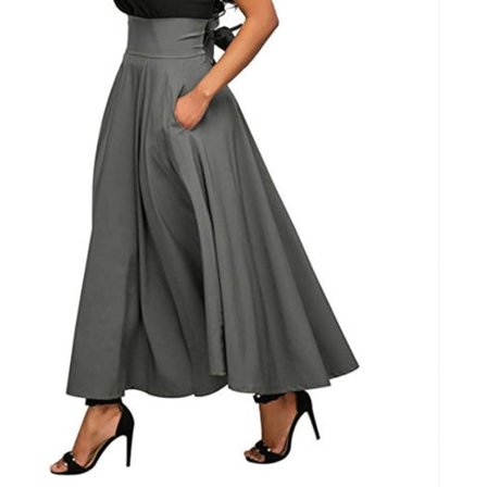 IC Kjoler Ankelkjole Høye Kjoler Dame Casual A-linje Midilengde Kjol Kjol Damekjoler for Sommer Casual (Store)