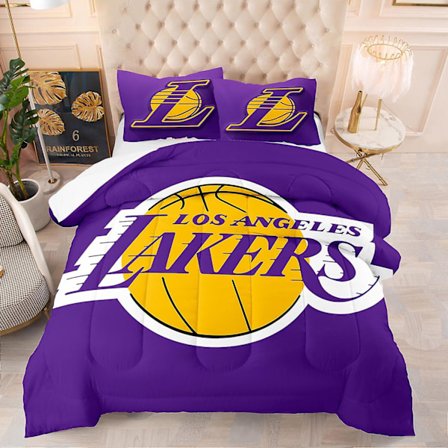 B Lakers 2 Quilt# Digitaltryckt Quilt E-handel Nba Team Quilt Sängkläder