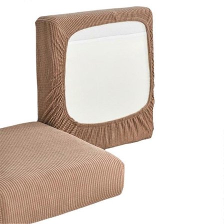 Soffapudebetræk Høj Stretch Stof Sofasæde Sofabetræk Kamel