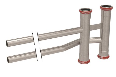 Geberit 1550893 Stamfordeler galvanisert 28 x 28 x 15 mm, Installasjon