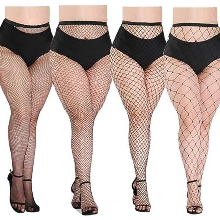 Tåförstärkta nätstrumpbyxor, tidvattenstrumpor, hål, litet nät, medium Ne[PL]