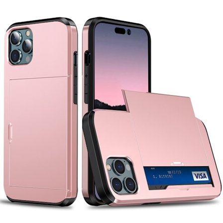 Skal Kortfack iPhone 15 Pro Roséguld