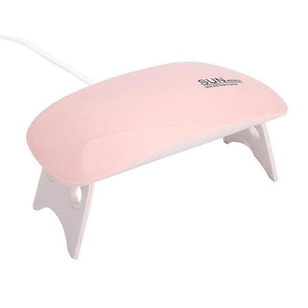 Bærbar USB Mini UV LED Neglelampe, 6W Mus Formet Negle tørker med Gel Lys for Hjem Salon Bruk - Rosa