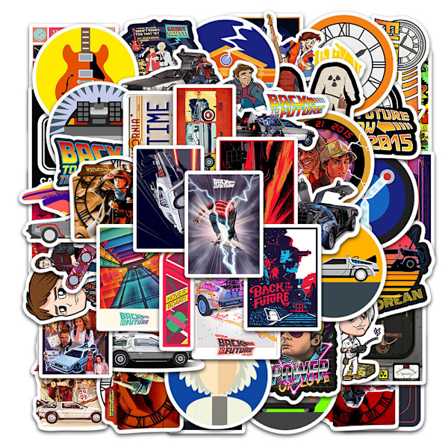 50 st Back to the Future 80-talet Science Fiction-klistermärken BTTF Doc Brown Marty McFly