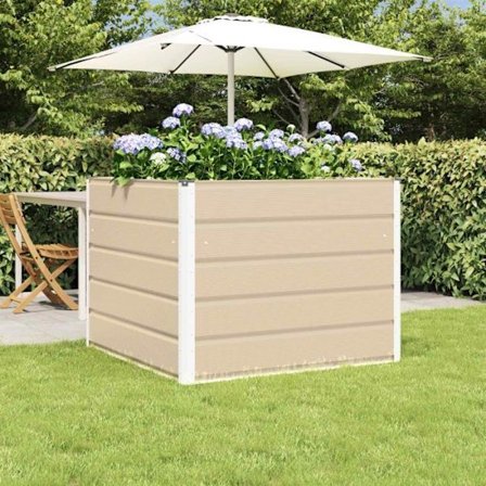 Jardiniere - blomlåda Vidaxl Jardinière Ivoire 100 x 100 x 75 cm Stål