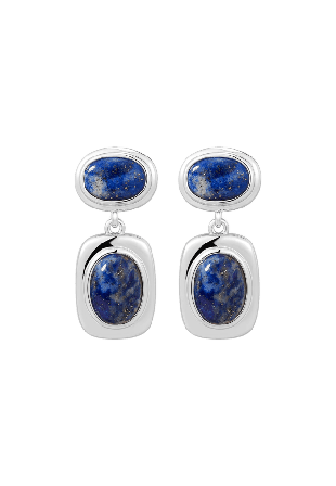 LUV AJ The Lapis Double Studs Örhängen Dam Silver ONESIZE