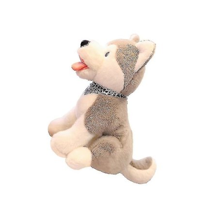 Simulerad Husky Plyschleksak Hund Erha Dock Med Sovande Dock Flickors