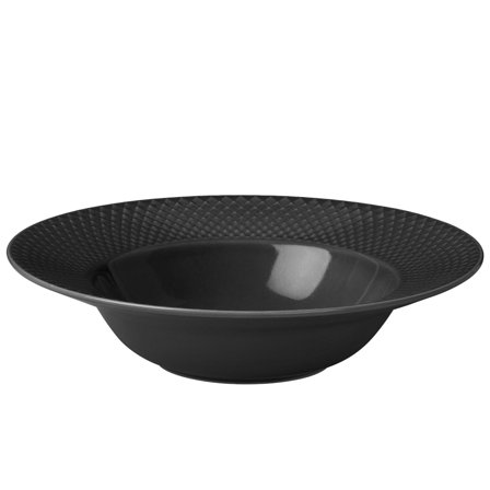 Lyngby porcelæn Rhombe Earth dyb tallerken 24,5 cm, slate | KitchenOne