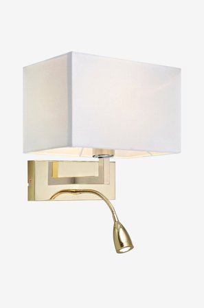 Markslöjd - SAVOY Vegg 2L Messing/Hvit - Hvit - Vegglamper - Fra Homeroom