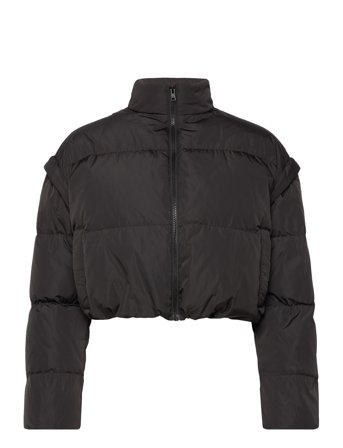 Detachable Down Puffer Jacket Foret Jakke Black Rosemunde