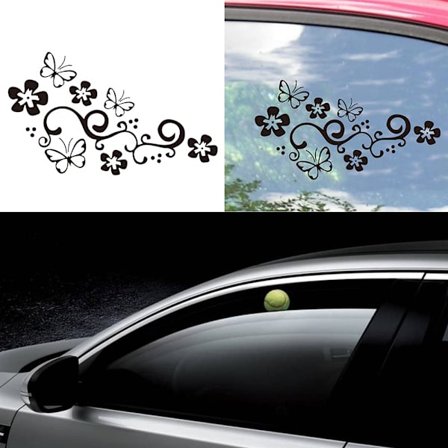 3 stk. sommerfugleblomst vinstok bil klistermærke bildør vindue klistermærke