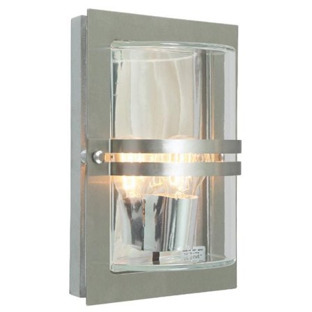 Norlys Basel 660 Væglampe E27, 75W, IP54, klar Aluminium, Belysning