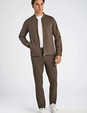 Lindbergh Superflex Overshirt - Brown - XL