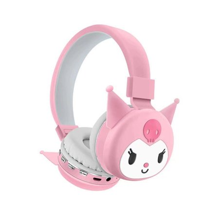 Sööt Sanrio Kuromi -kuulokkeet, lasten sarjakuva-anime Bluetooth -langattomat kuulokkeet, taitettavat pehmeät korvatyynyt