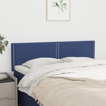 Vidaxl Huvudgavlar 2 St Blå 72x5x78/88 Cm Tyg Blå