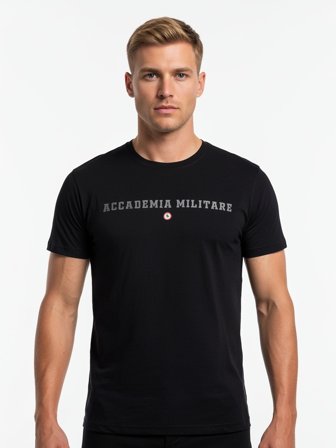 Accademia Militare T-shirt Maniche Corte Uomo Nero