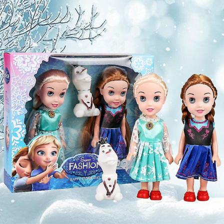 Frozen 2 Elsa Anna Elf Olaf 3stk Cosplay Prinsesse Dukke Leke