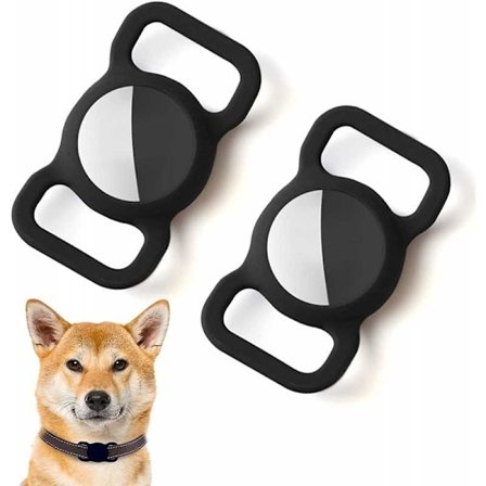 2-PACK AirTag silikonetui til hundehalsbånd