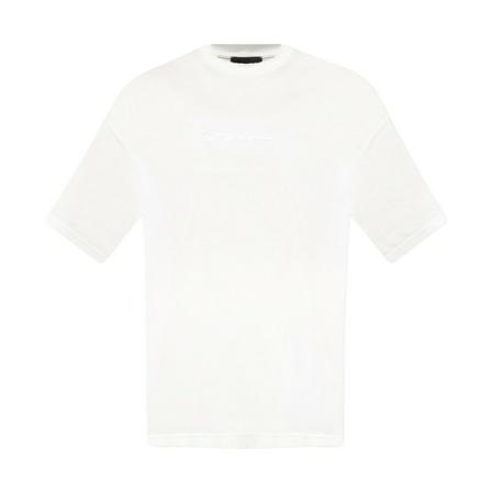 Giorgio Armani, T-shirt with logo Wit, Heren, Maat:M,Katoen