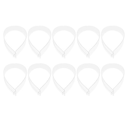 100 stk. Plast Krageslips Slitesterke Kragefiksestrimler (Gjennomsiktig)