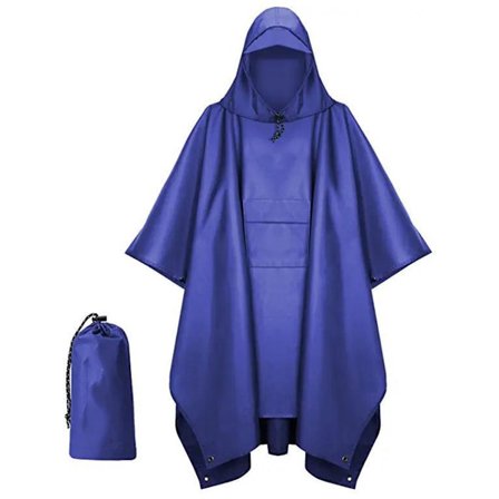 Poncho - Regnfrakk - 210*140cm - Multifunksjonell vannavstøtende regnponcho