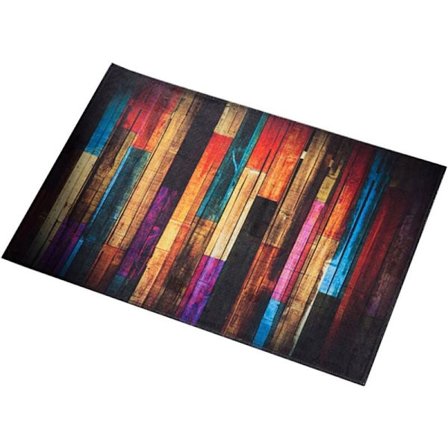 Sklisikker teppe gulvmatte, dørmatte, kjøkkenmatte 40 x 60 cm (fargerikt tre)