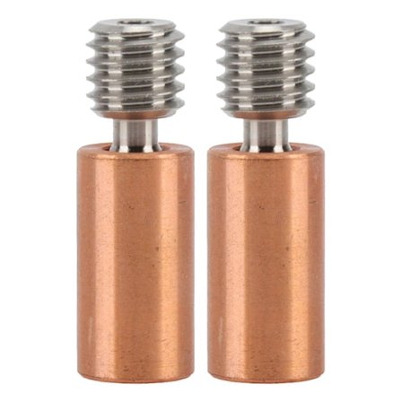 2 kpl Bimetallinen lämmönkatko Vahva lämpöeste Korkea kovuus Titaani Seos Kupari Täysmetallinen lämmönkatko 3D-tulostimelle