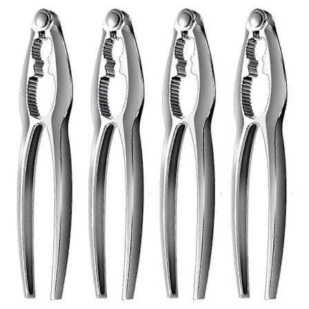 Skaldyrsværktøjssæt, hummerklo-sæt (4 dele), krabbeklo, skaldyrstang og nøddeknækker-sæt