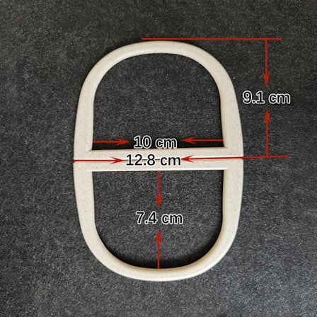 2 stk D-formet runde harpiksveskehåndtak for håndlagde vesker