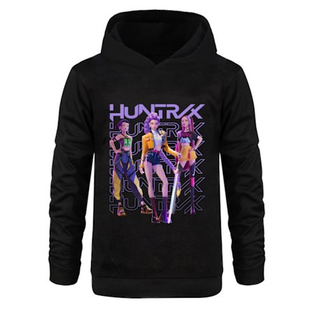 Kpop Demon Hunters sweatshirt til børn, sort