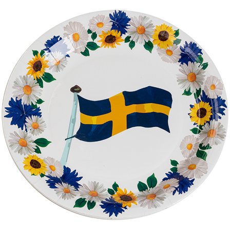 Midsommar Pappersassiette 8-pack - Partyninja.se