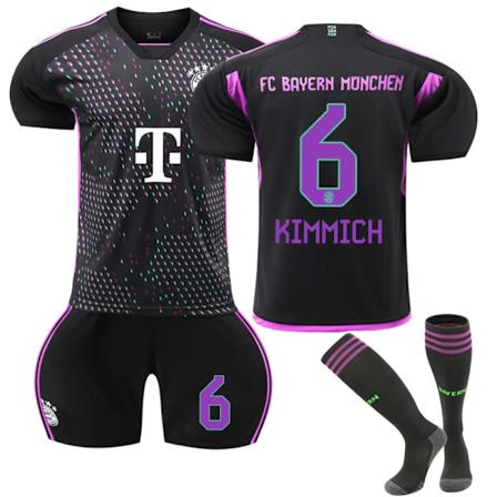 2023-2024 Bayern München Børneudebanetrøje nr. 6 Kimmich 12-13 years