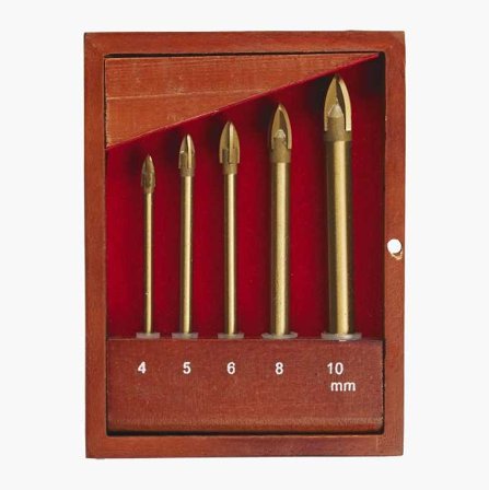 Kakel- glasborrsats 5 st.