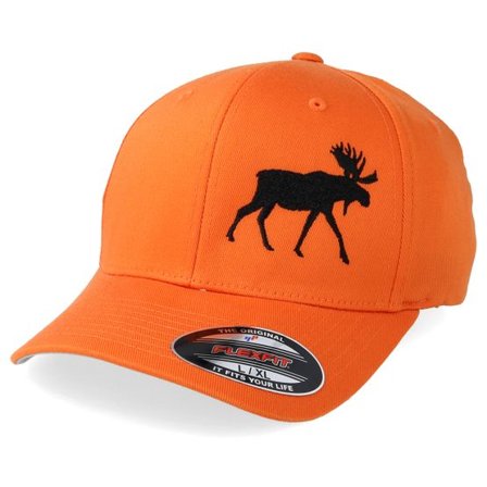 Hunter - Orange flexfit Keps - Side Moose Orange Flexfit @ Hatstore