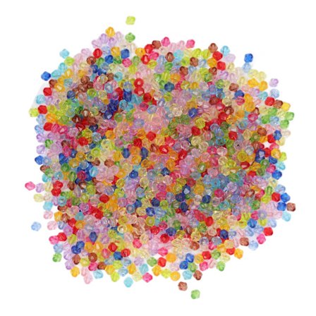 2000 stk fasetterte perler Delikat DIY håndverk Akrylperle Små hullperler for armbånd Øredobber Halskjede