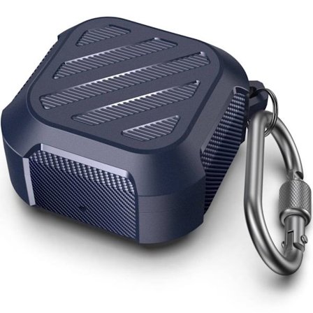 Samsung Galaxy Buds2 / Pro / Live-deksel med karabinkrok - Midnattsblå