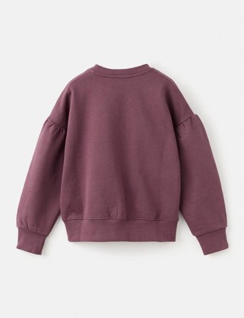Mango Printed Cotton Sweatshirt - Burgundy - 5-6