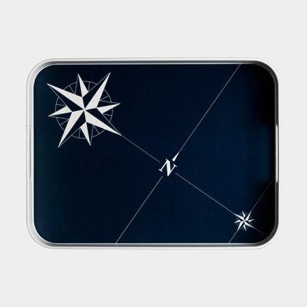 Dienblad in melamine Marine Business Northwind, non-slip, wit/blauw, 30 x 40 cm