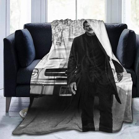 Jeffrey Dean Morgan Mjuk och behaglig varm fleecefilt för soffa,kontorssäng Billägersoffa Mysig Fluffig Plysch Sängfiltar Strandfiltar-d172 60x50in 
