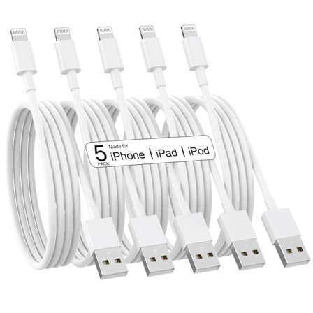 For iPhone-lader 5-pakning 6/6/6/10/10 FT Lang Lightning-kabel Hurtiglading
