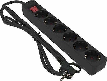 GRENUTTAK 6-VEIS MED JORD 1M SVART