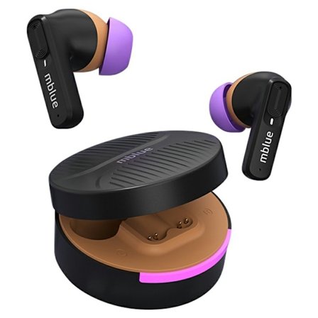 MBLUE AR03pro ANC Noise Cancellation Bluetooth 5.3 Earbuds Low Latency Gaming Hörlurar - Svarta