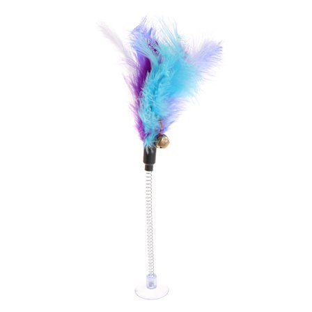 Kitten Feather Leksaker Sugkopp Fun Interactive for Cat Feather Toys for Cat Pet
