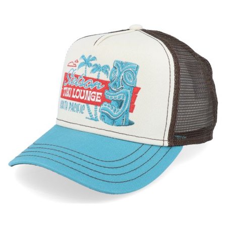 Stetson - Vit trucker Keps - Kids Tiki Lounge White/Brown/Blue Trucker @ Hatstore