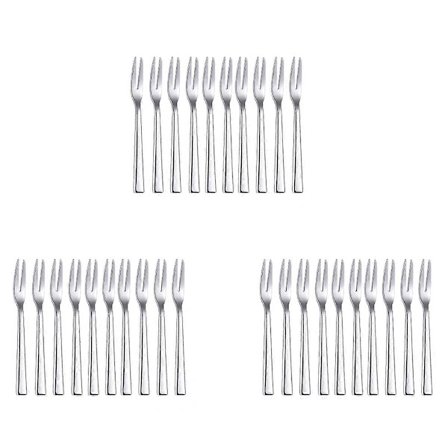 30-pack 304 Rostfritt Stål Cocktail Dessert Gaffel Aptitretare Snacks Tårta Frukt Gafflar Set